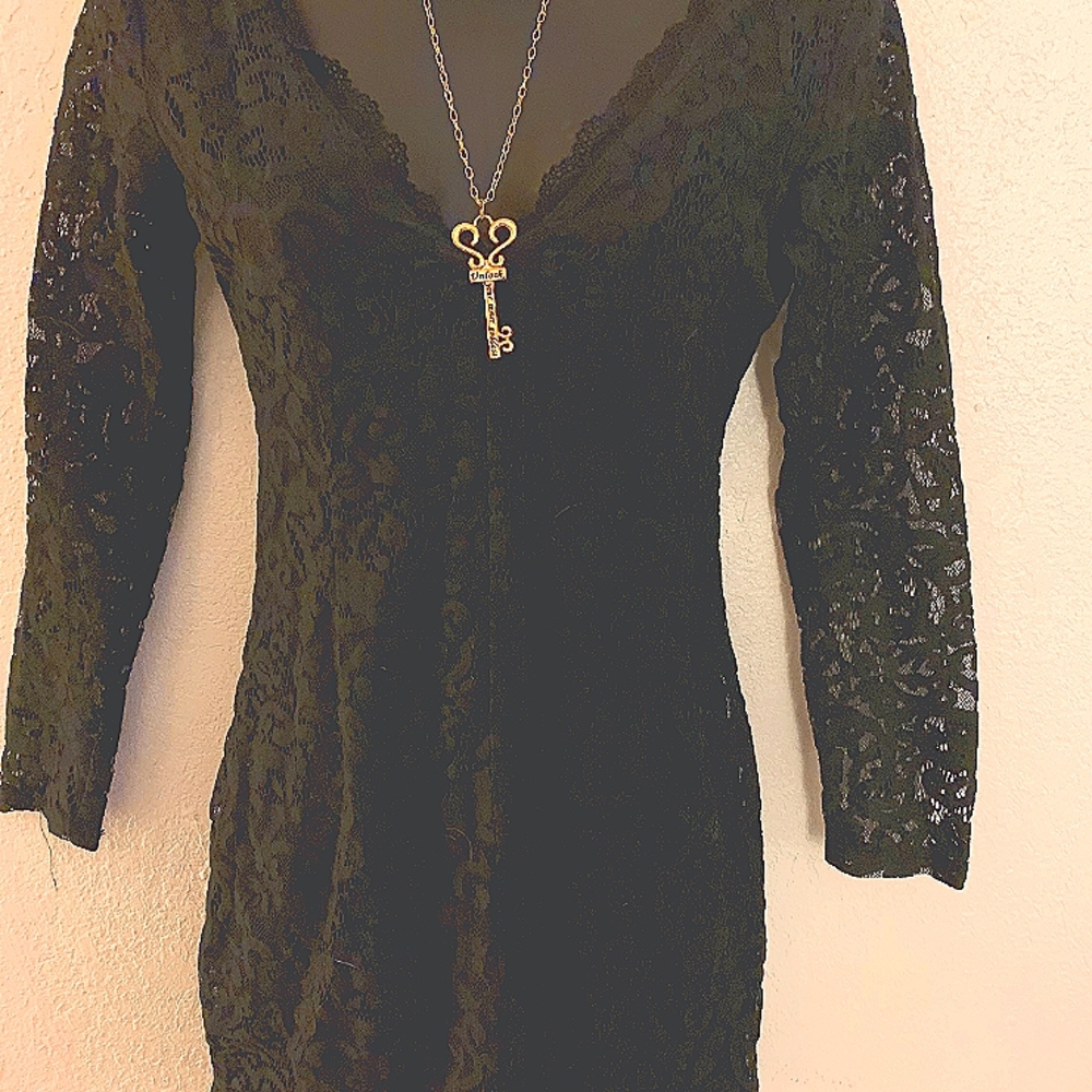 Black lace dress